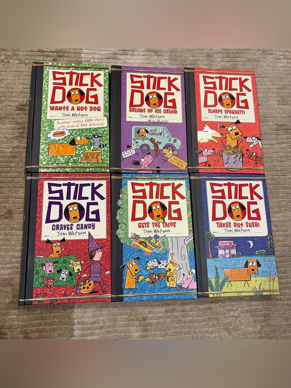 Stick Dog Tom Watson Lot of 6 Hardcover Books NEW Unread